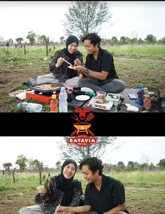 Pasangan menikmati Home Service di lapangan